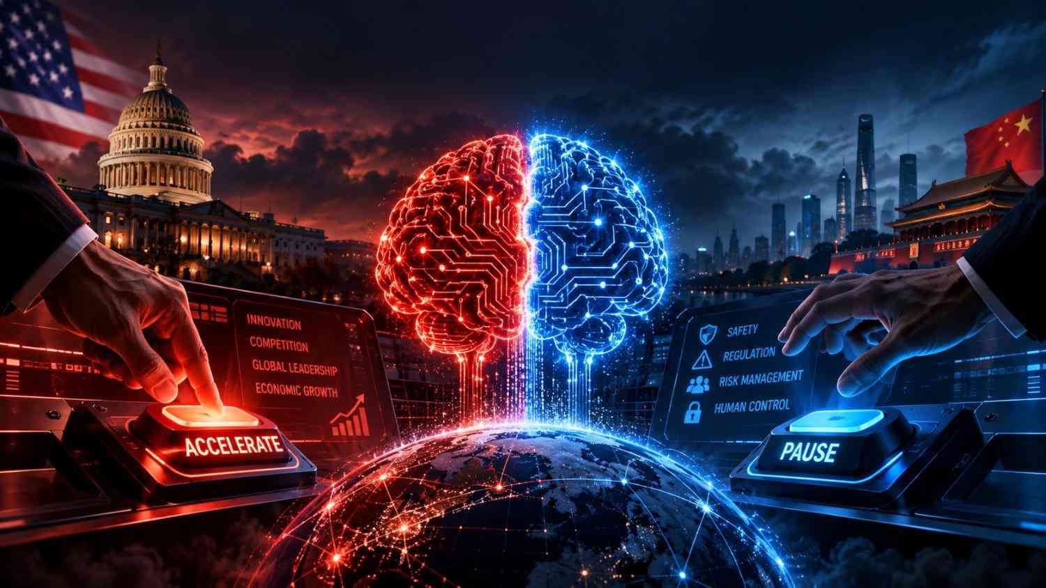 Trump Rejects AI Slowdown Calls as Zuckerberg Backs Faster Development